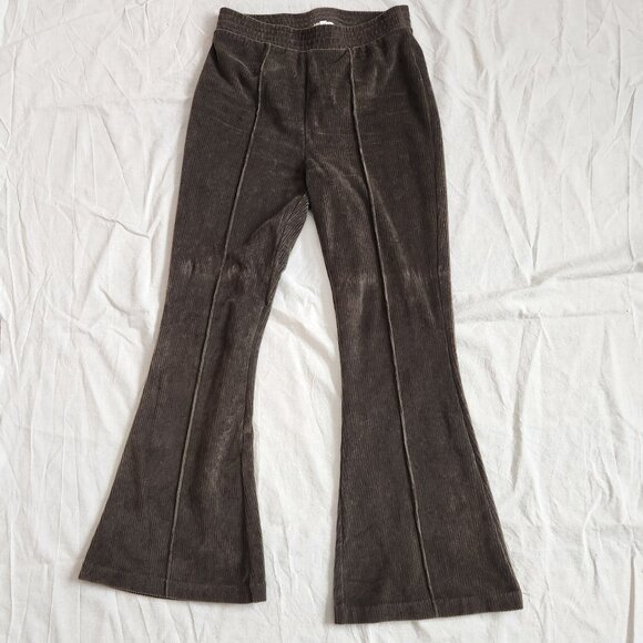 Aerie Groove-On Rib Velour Flare Pant - XS Short - Picture 1 of 13